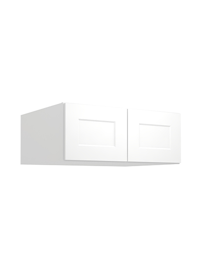 Shaker White W301224 Wall Refrigerator Cabinet Closed