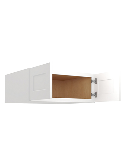 WS-W301224: Shaker White 30″ Wall Refrigerator Cabinets 12″ H (24″ Deep)