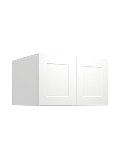 Shaker White W301824 Wall Refrigerator Cabinet Closed
