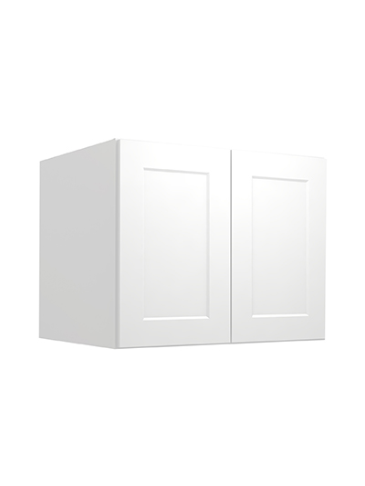 Shaker White W302424 Wall Refrigerator Cabinet Closed