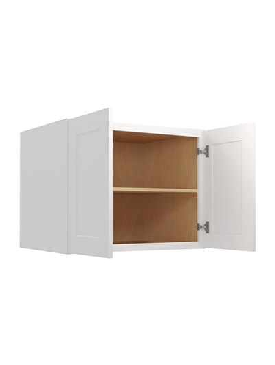 WS-W302424: Shaker White 30″ Wall Refrigerator Cabinets 24″ H (24″ Deep)
