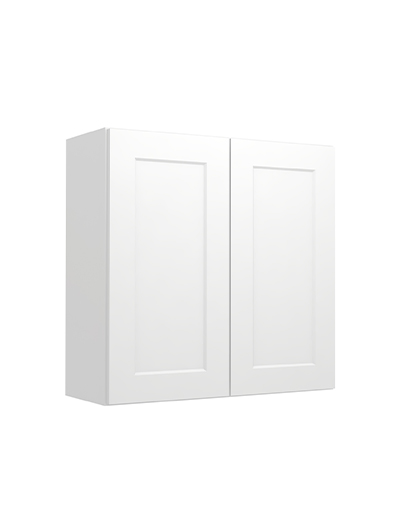 Shaker White W3030 Wall Cabinet Closed