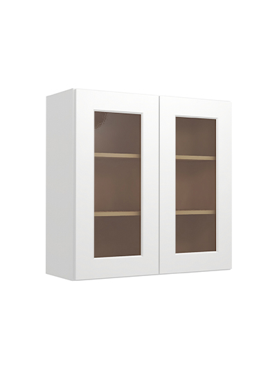 Shaker White W3030gd Glass Door Wall Closed
