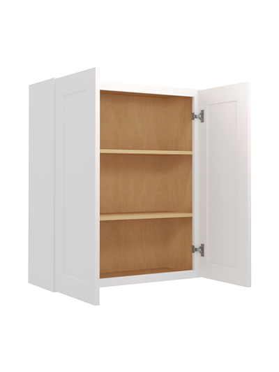 WS-W3036: Shaker White 30″ Double Door 36″ High Wall Cabinet