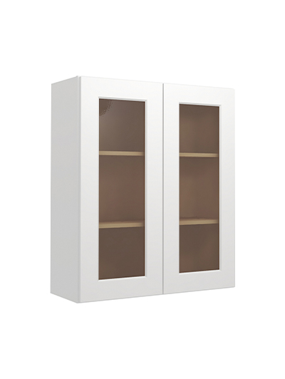 Shaker White W3036gd Glass Door Wall Closed