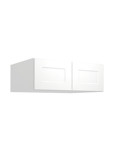 Shaker White W331224 Wall Refrigerator Cabinet Closed