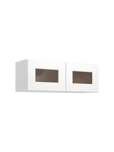 Shaker White W3312gd Glass Door Wall Stacker Closed