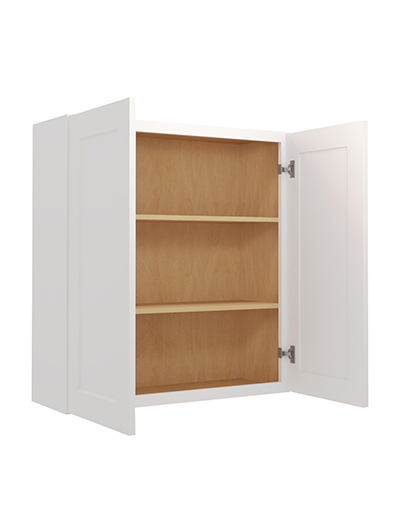 WS-W3336: Shaker White 33″ Double Door 36″ High Wall Cabinet