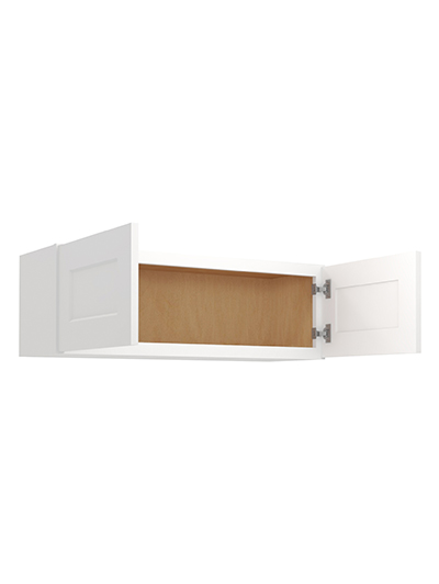 WS-W3612: Shaker White 36″ Bridge Cabinet 12″ High
