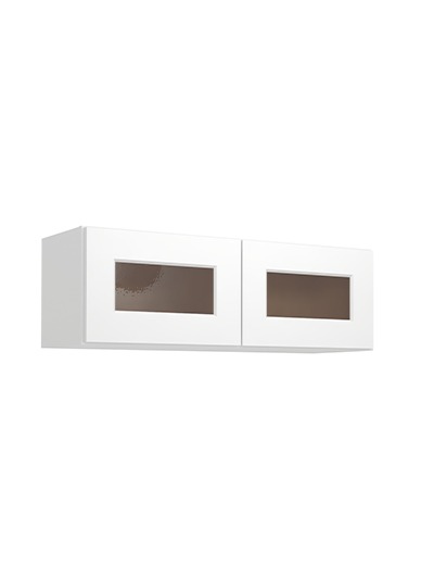 Shaker White W3612gd Glass Door Wall Stacker Closed