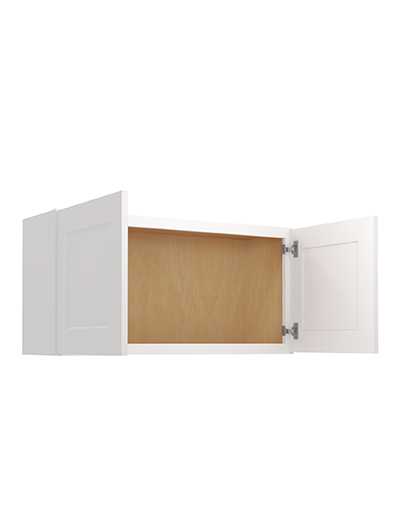 WS-W3618: Shaker White 36″ Bridge Cabinet 18″ High