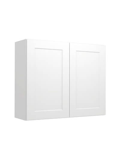 Shaker White W3630 Wall Cabinet Closed