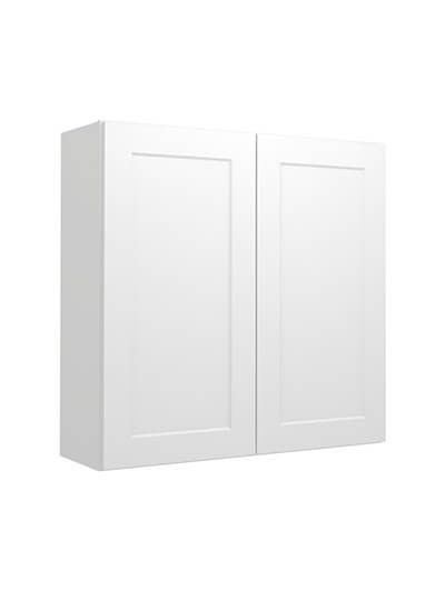Shaker White W3636 Wall Cabinet Closed