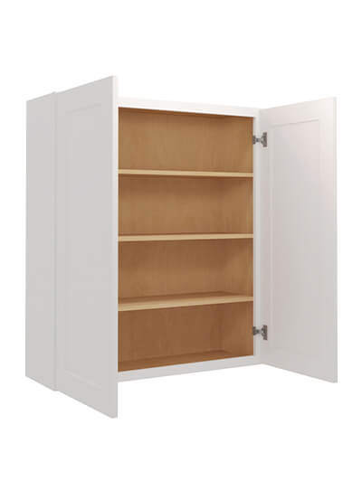 WS-W3642: Shaker White 36″ Double Door 42″ High Wall Cabinet