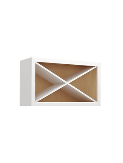 WS-WXR3018: Shaker White Wine X Rack Wall Cabinet Kit