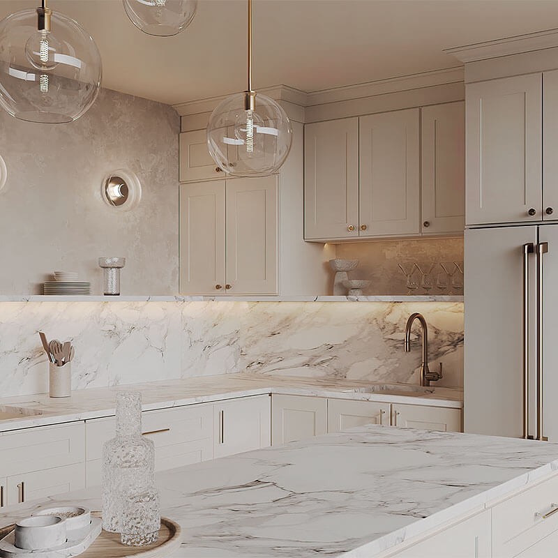 Champagne Shaker Kitchen Cabinet | CabinetSelect