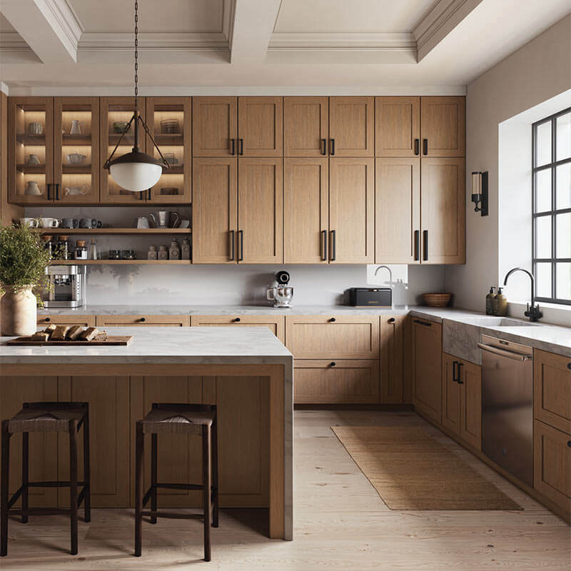Homestead Oak Shaker Kitchen Cabinet | CabinetSelect