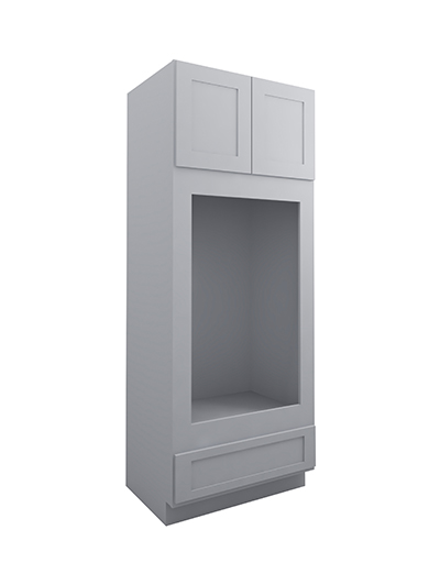 Lait Grey Shaker Om3384b Double Oven Cabinet Closed
