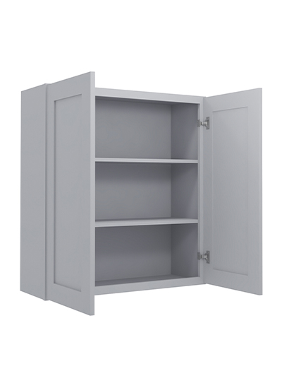 Lait Grey Shaker 33 in. W x 12 in. D x 36 in. H Double Door Wall Cabinet