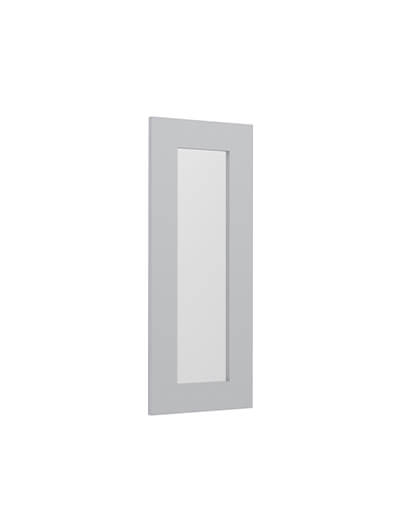 24 in. W x 30 in. H Diagonal Corner Glass Door – Lait Grey Shaker