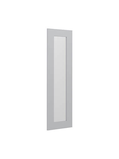 24 in. W x 42 in. H Diagonal Corner Glass Door – Lait Grey Shaker