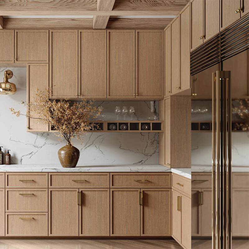 Petit Oak Shaker Kitchen Cabinet | CabinetSelect