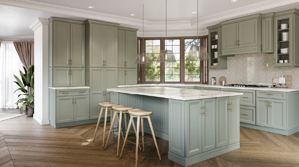 Sage Green Traditional Kitchen | Kitchen Design Inspiration | Cabinetselect.com