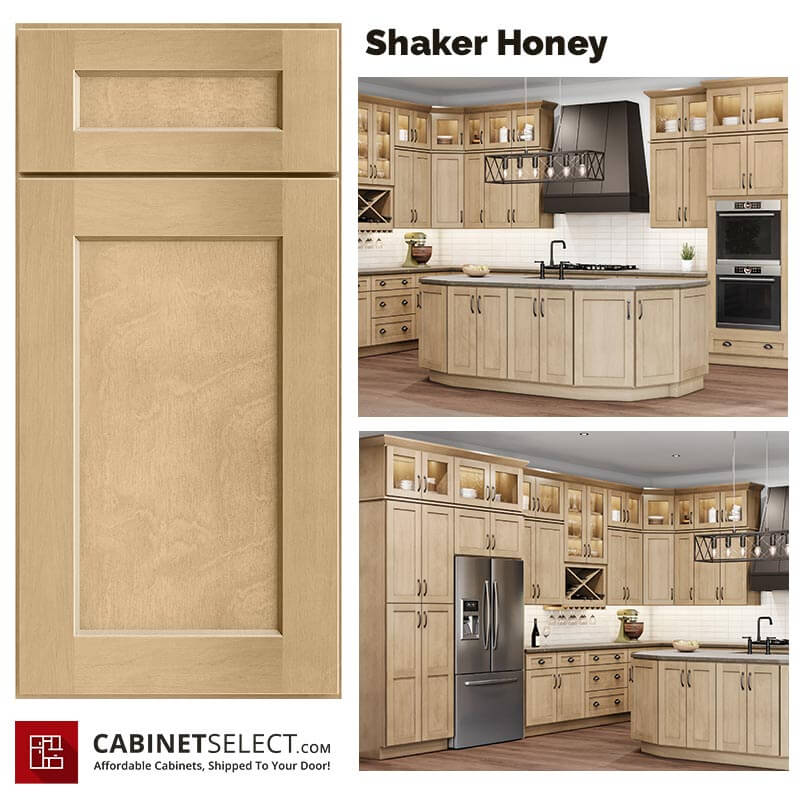 Shaker Honey Kitchen Cabinet Line | CabinetSelect