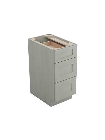 Nova Light Grey Shaker Db15(3) Three Drawer Base Closed