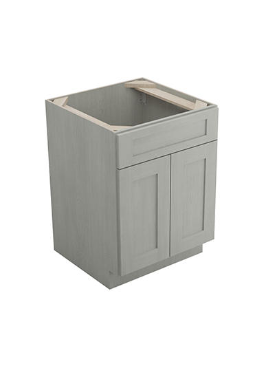 Nova Light Grey Shaker Sb24b Two Door Sink Base Closed
