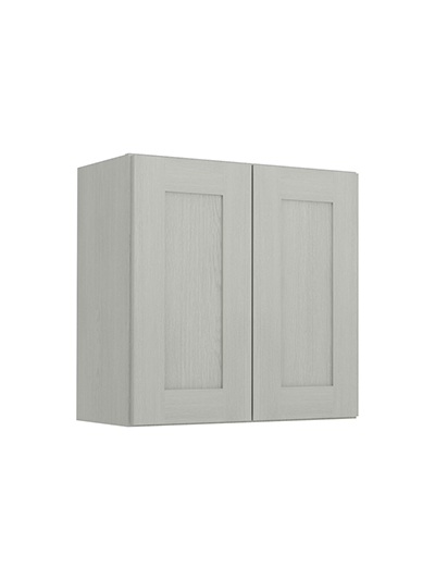 Nova Light Grey Shaker W2424b Double Door Bridge Wall Closed