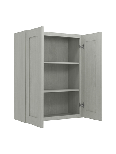 AN-W2736B: Nova Light Grey Shaker 27″ Double Door Wall Cabinet