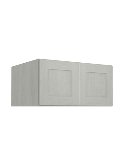Nova Light Grey Shaker W301524b Refrigerator Wall Cabinet Closed
