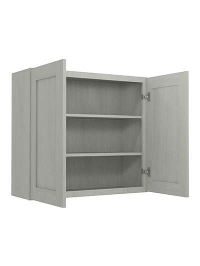 AN-W3330B: Nova Light Grey Shaker 33″ Double Door Wall Cabinet