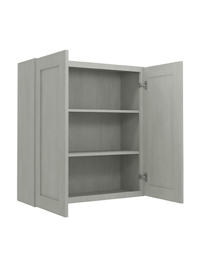 AN-W3336B: Nova Light Grey Shaker 33″ Double Door Wall Cabinet
