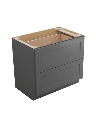 Shaker Grey 2db36 Two Drawer Base Closed