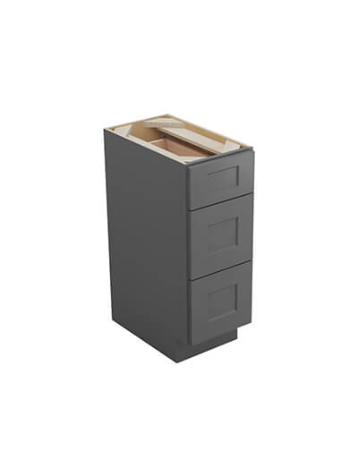 Shaker Grey 3vdb12 Vanity Drawer Base Closed
