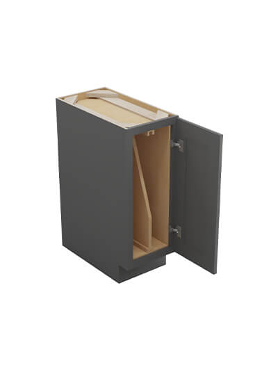 SG-B12FHTD: Shaker Grey 12″ Full Height Door Tray Divider Base Cabinet