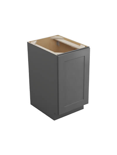 Shaker Grey B18fh1rs Full Height One Rollout Base Closed