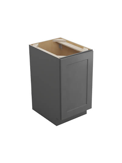 Shaker Grey B18fh2rs Full Height Two Rollout Shelf Base Closed
