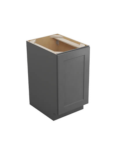 Shaker Grey B18fh3rs Full Height Three Rollout Shelf Base Closed