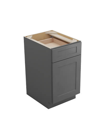 Shaker Grey B18tcpo Base With Double Trash Can Closed