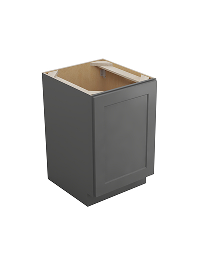 Shaker Grey B21fh2rs Full Height Two Rollout Shelf Base Closed