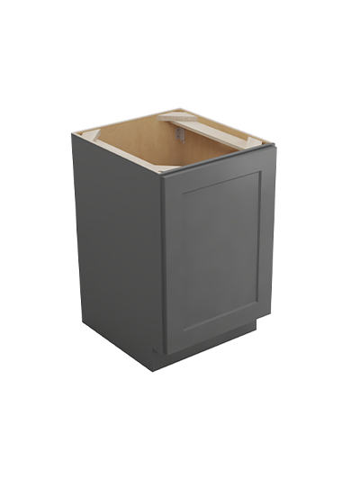 Shaker Grey B21fh3rs Full Height Three Rollout Shelf Base Closed