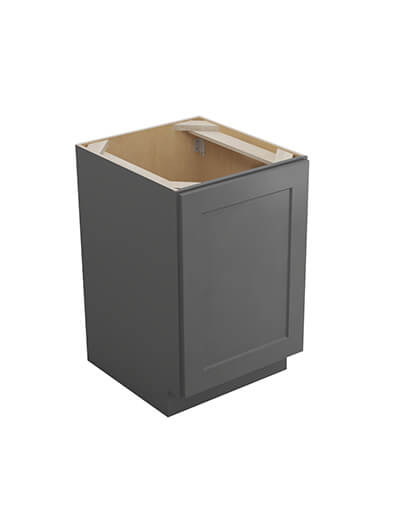 Shaker Grey B21fhtcpo Full Height Base With Double Trash Can Closed