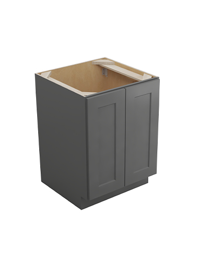 Shaker Grey B24fh Double Door Base Closed