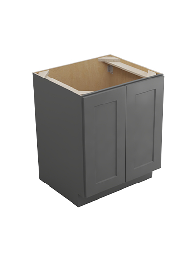 Shaker Grey B27fh Double Door Base Closed