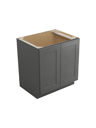 Shaker Grey B30fh Double Door Base Closed