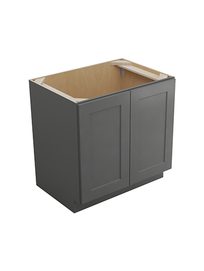 Shaker Grey B33fh Double Door Base Closed