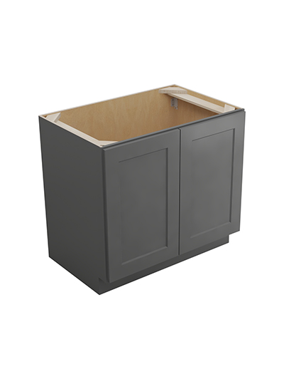 Shaker Grey B36fh Double Door Base Closed